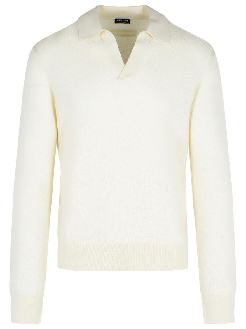 Zegna Oasi' Cream Cashmere Sweater