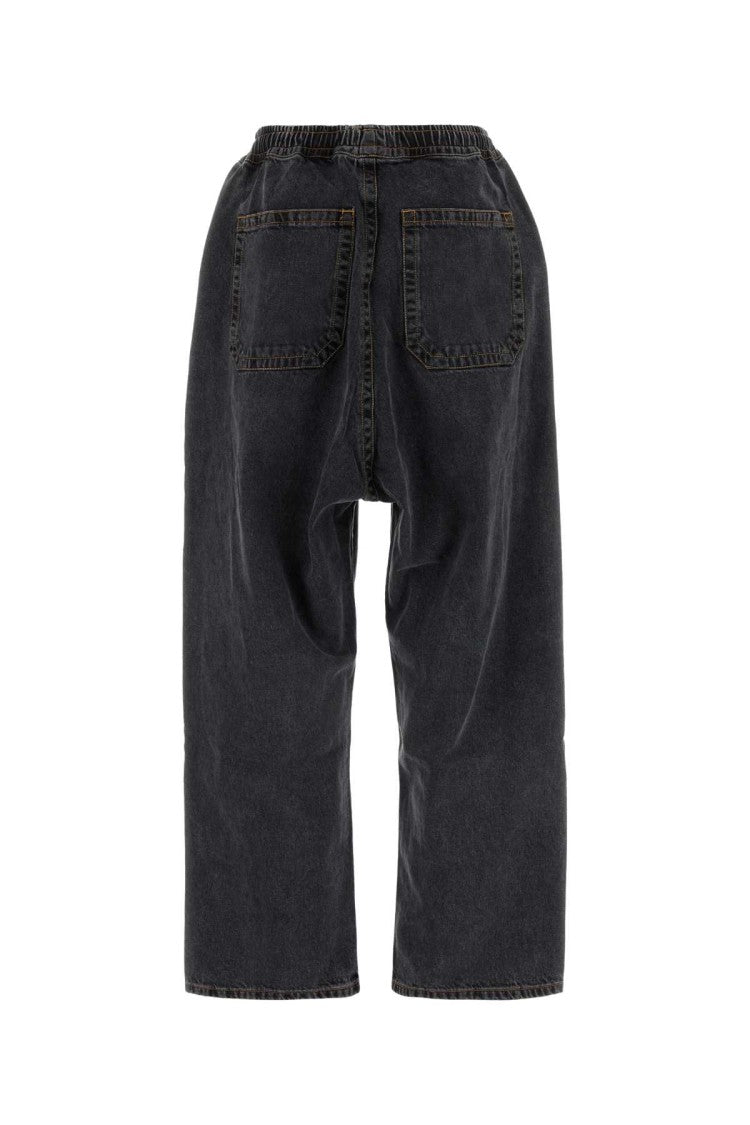 Y/Project Wide-Leg Charcoal Denim Jeans