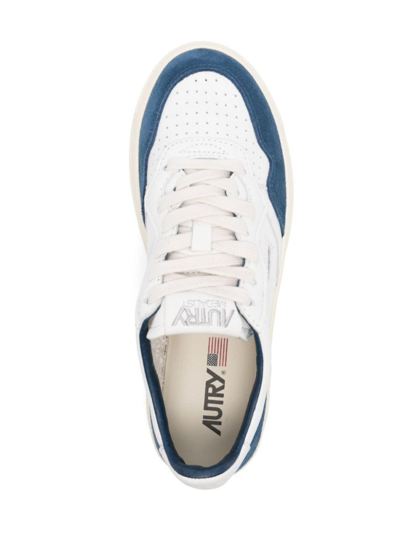 Autry White Branded Heel Counter Lace Sneakers
