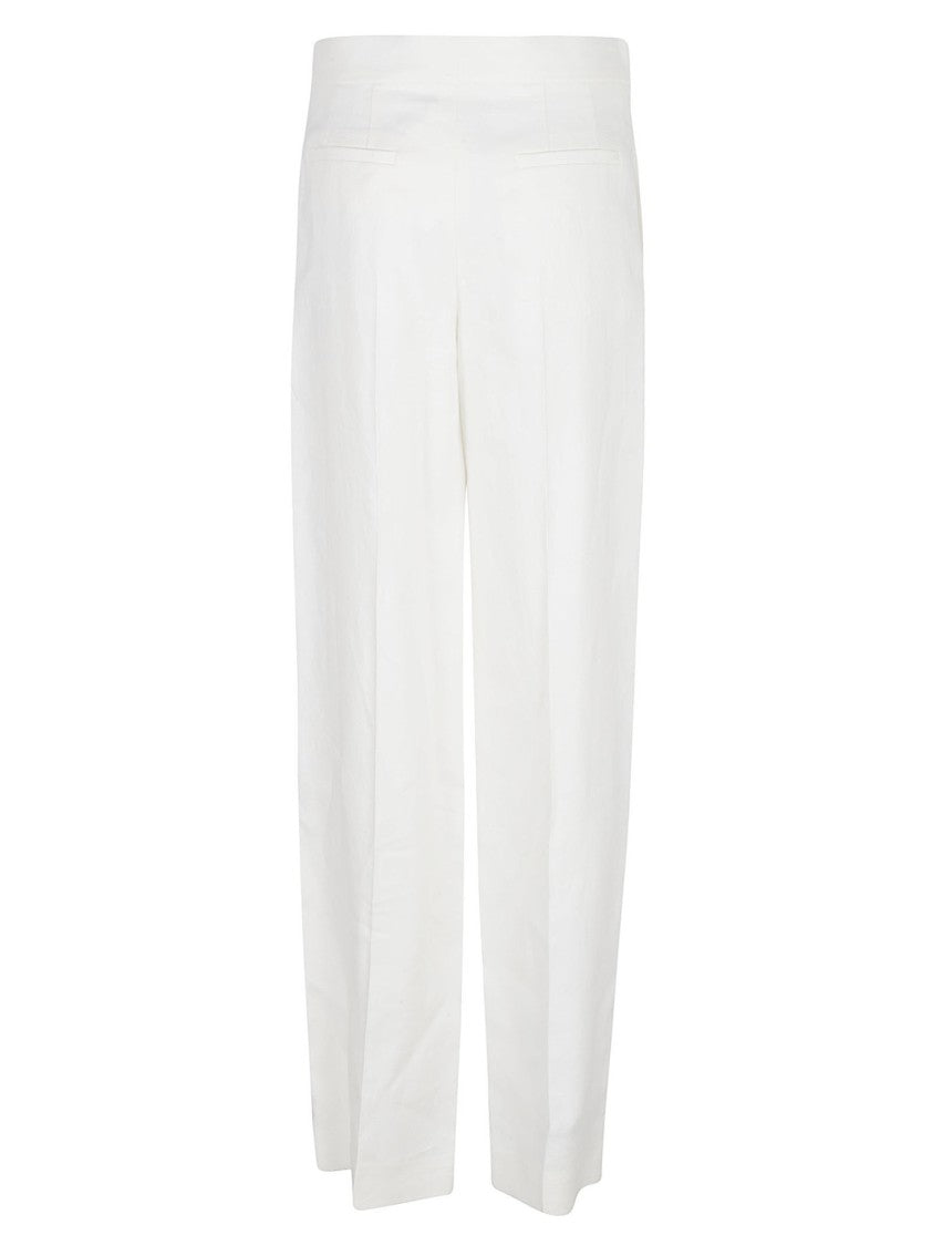 Chloé Relaxed Fit Straight Leg Linen Trousers