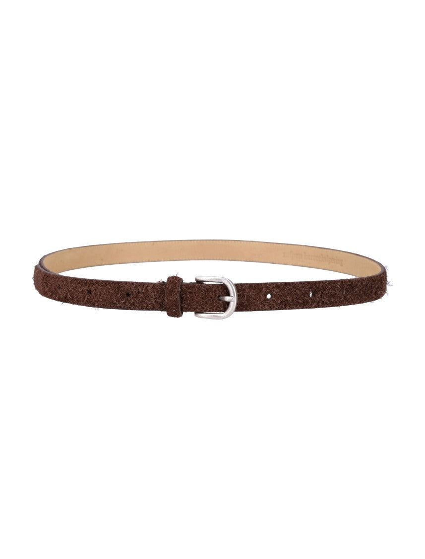 Mfpen Brown Textured Leather Belt