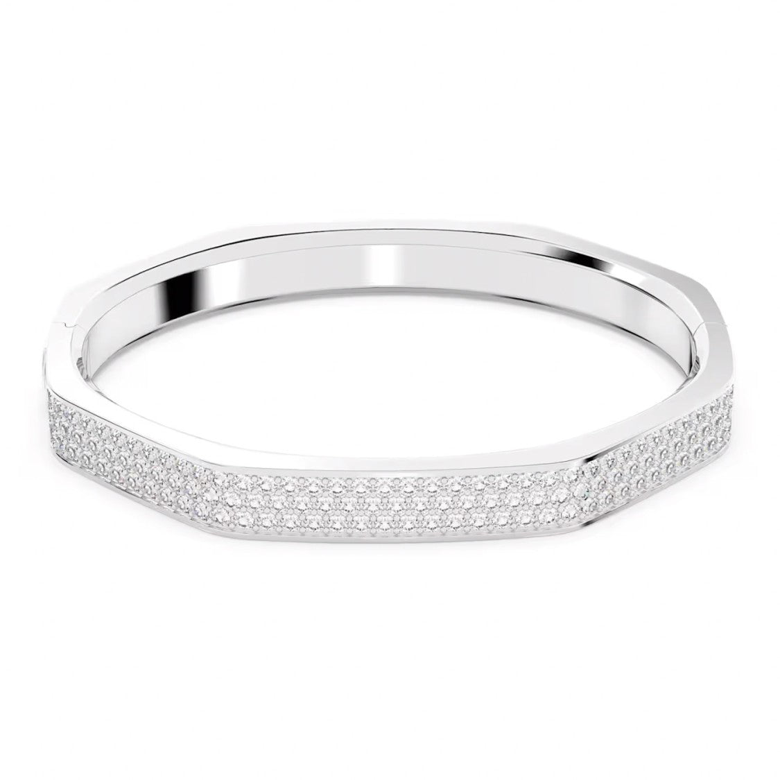 Swarovski Octagonal Bangle With Precision-Cut Pavé Crystals