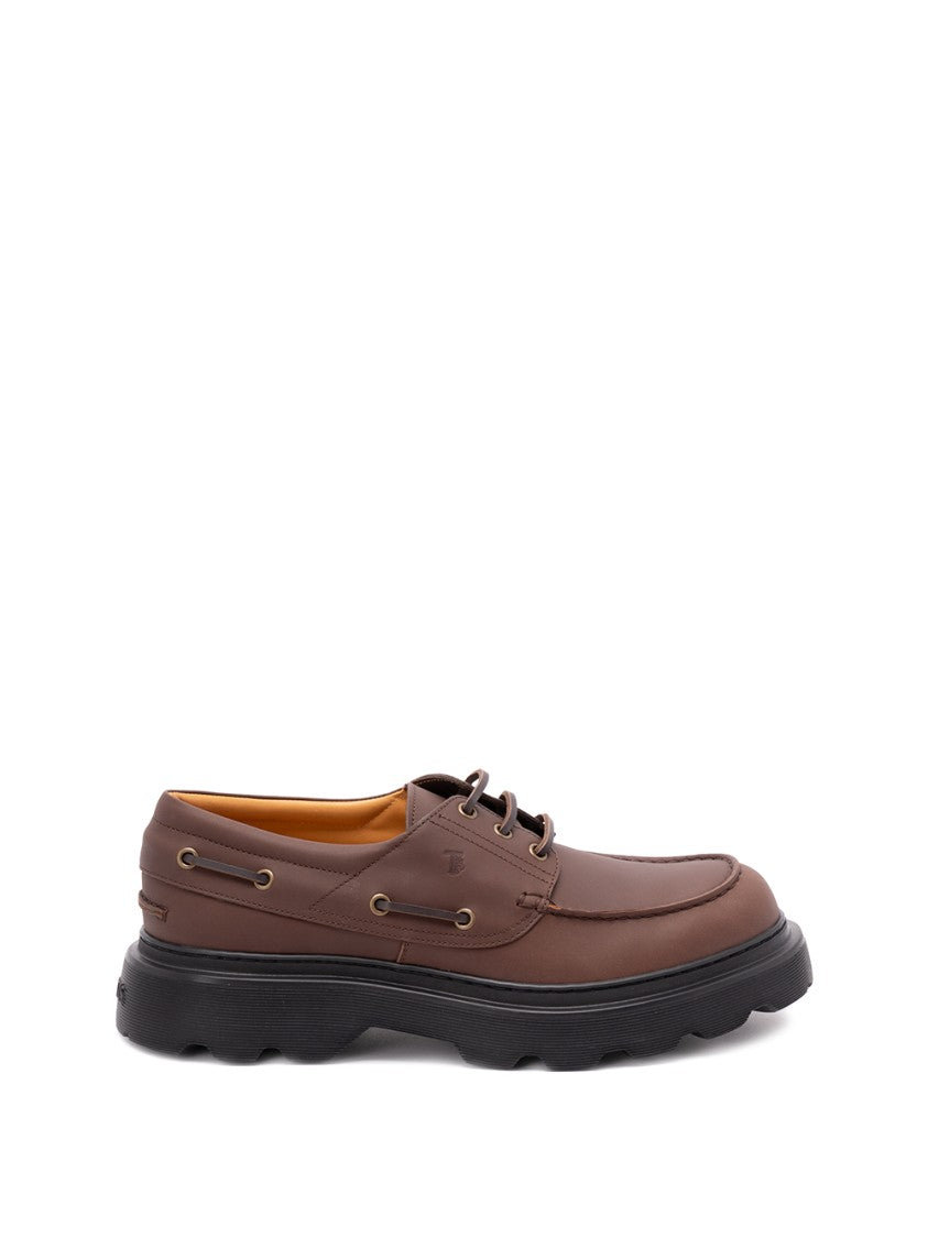Tod's Polished Calf Leather Lace-Up Shoes