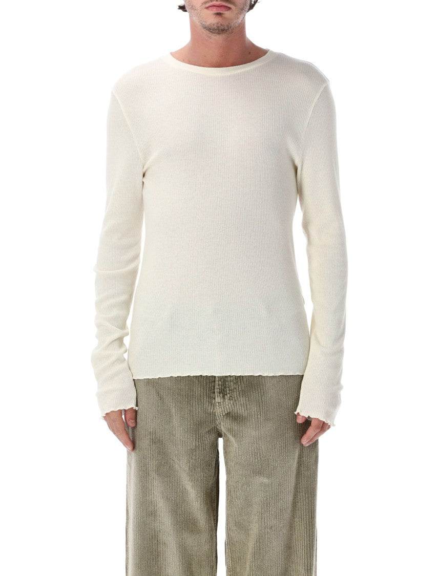 Our Legacy Elongated Japanese Cotton-Blend Ripple Ribbed T-Shirt