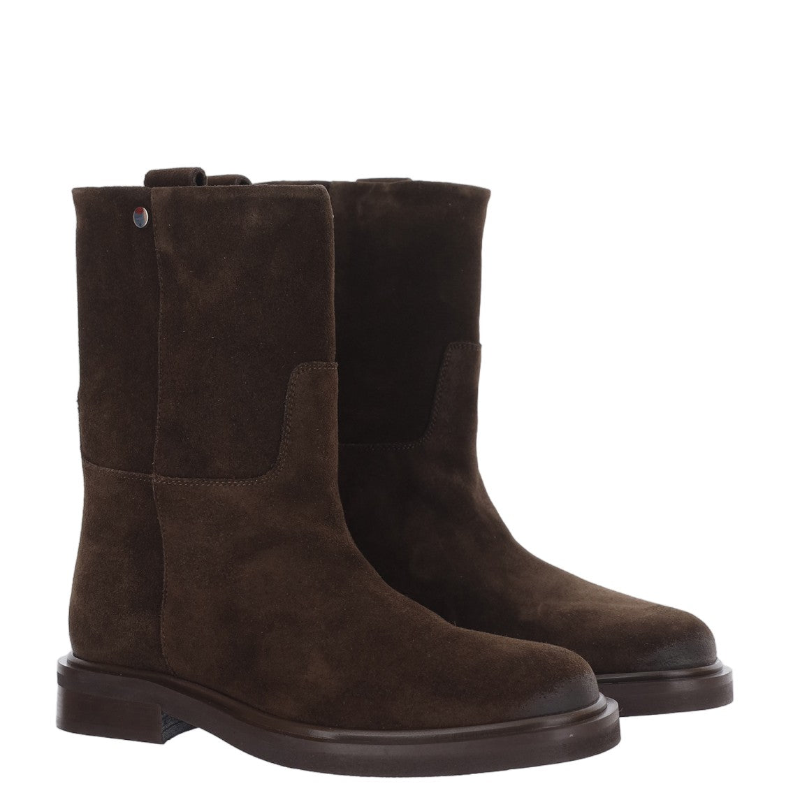 Poeve Dark Suede Mid-Calf Boots