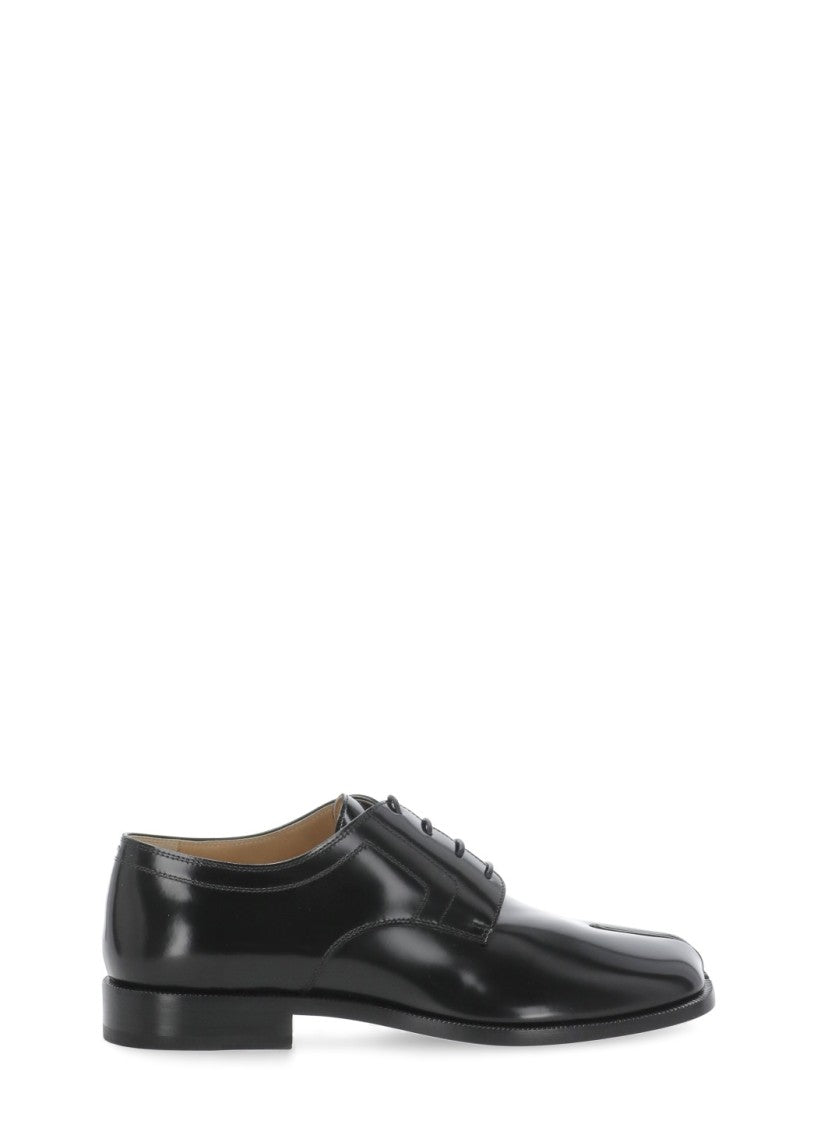Maison Margiela Black Tabi Toe Patent Leather Brogues