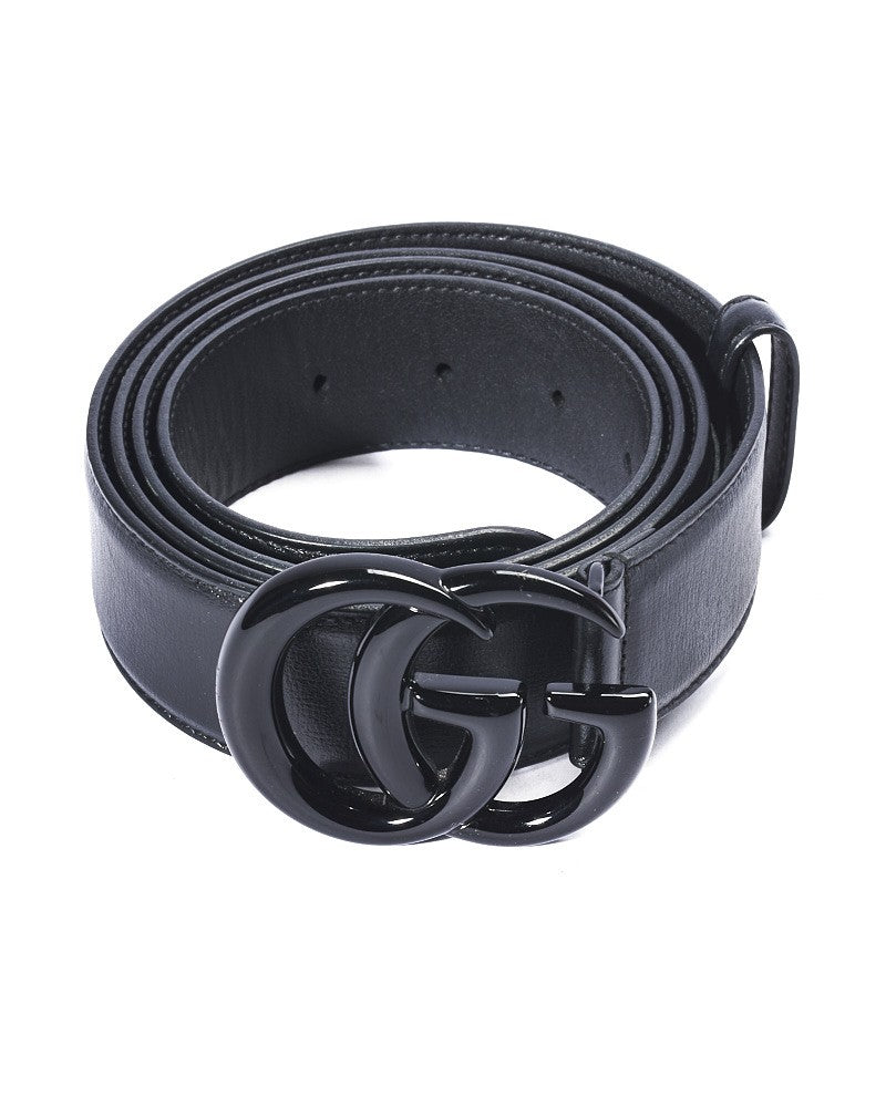 Gucci Black Gg Marmont Belt