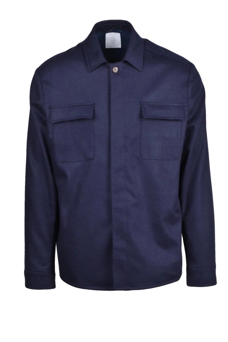 Eleventy Wool Cashmere Shirt - Blue