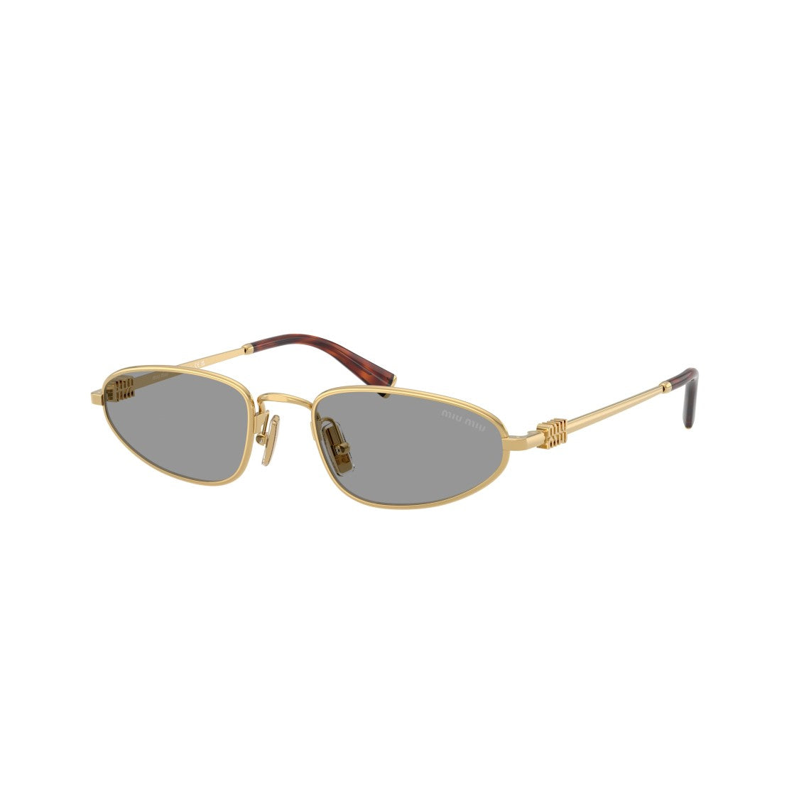 Miu Miu 0Mu A52s Oval Gold-Tone Sunglasses