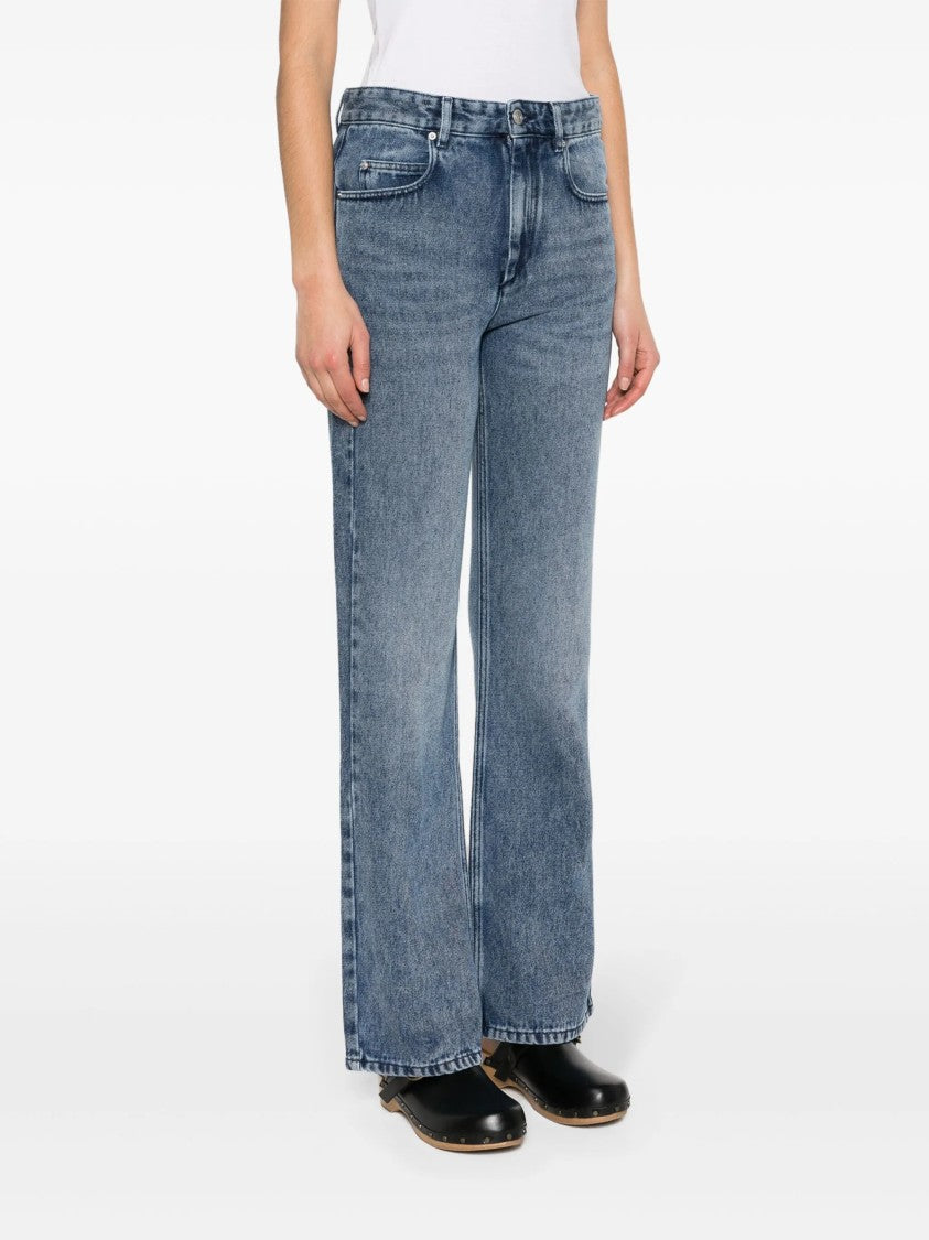 Isabel Marant Blue Belvira Bootcut Lyocell Pants