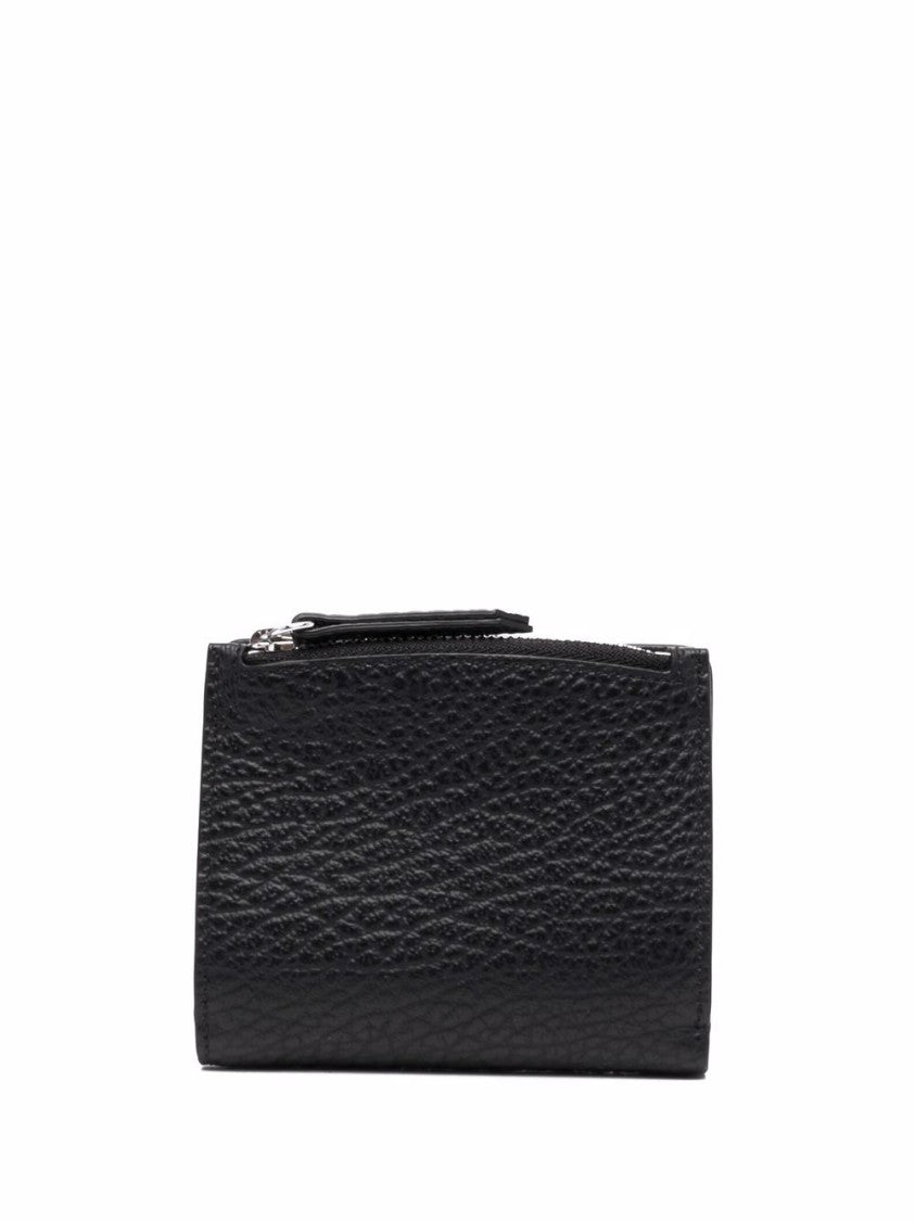 Maison Margiela Textured Calf Leather Wallet With Zip Closure