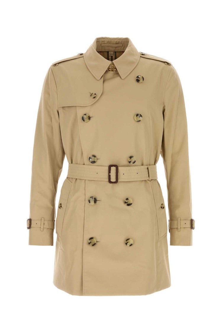 Burberry Beige Gabardine Trench Coat