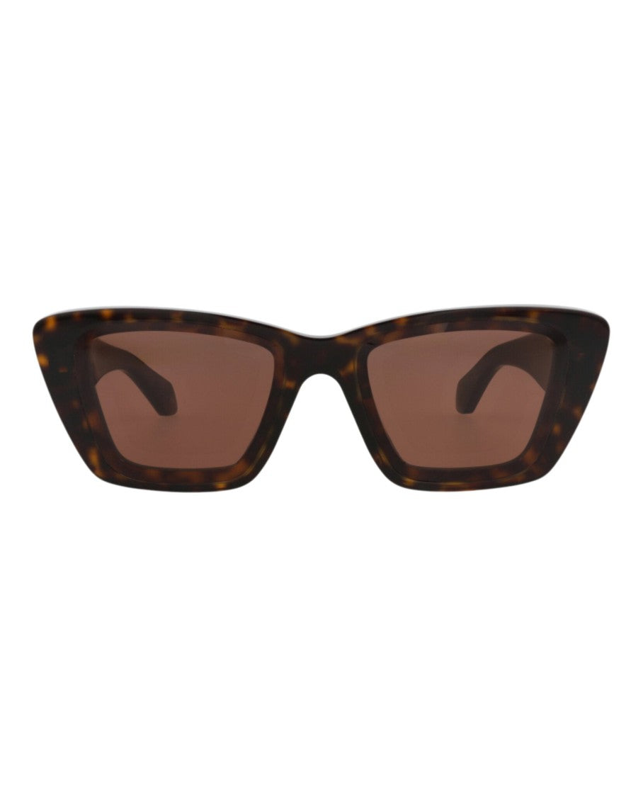 Alaïa Square-Frame Sunglasses With Tortoiseshell Pattern And Saddle Nose Bridge