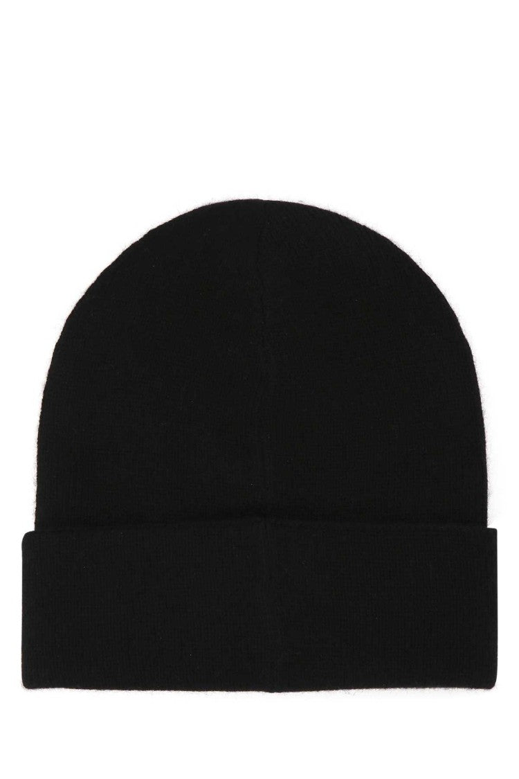 Alexander Mcqueen Black Cashmere Beanie Hat