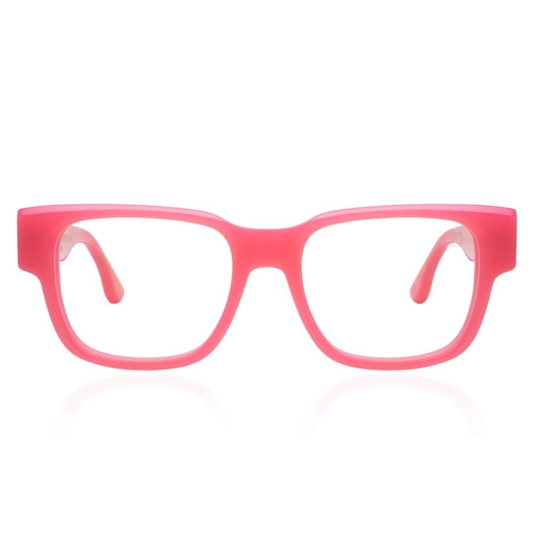 Anna-Karin Karlsson Coco Poems Oversized Rectangular Frame Eyeglasses In Vibrant Pink