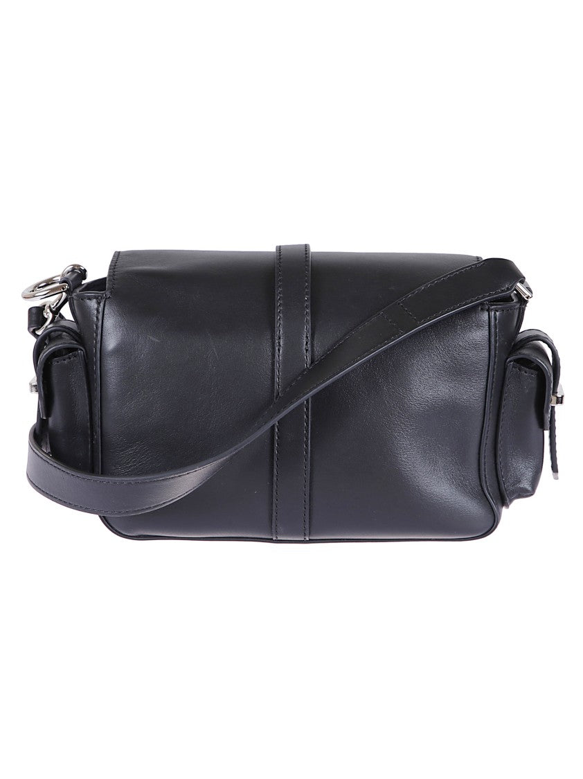 Hogan Black Leather Flap Bag