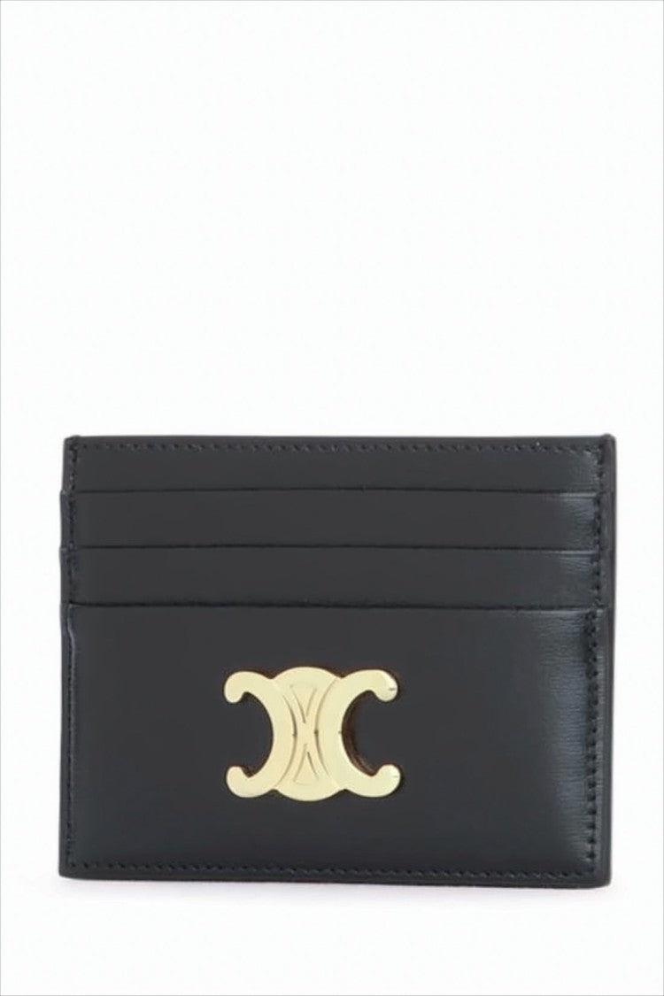 Celine Compact Black Calf Leather Card Wallet