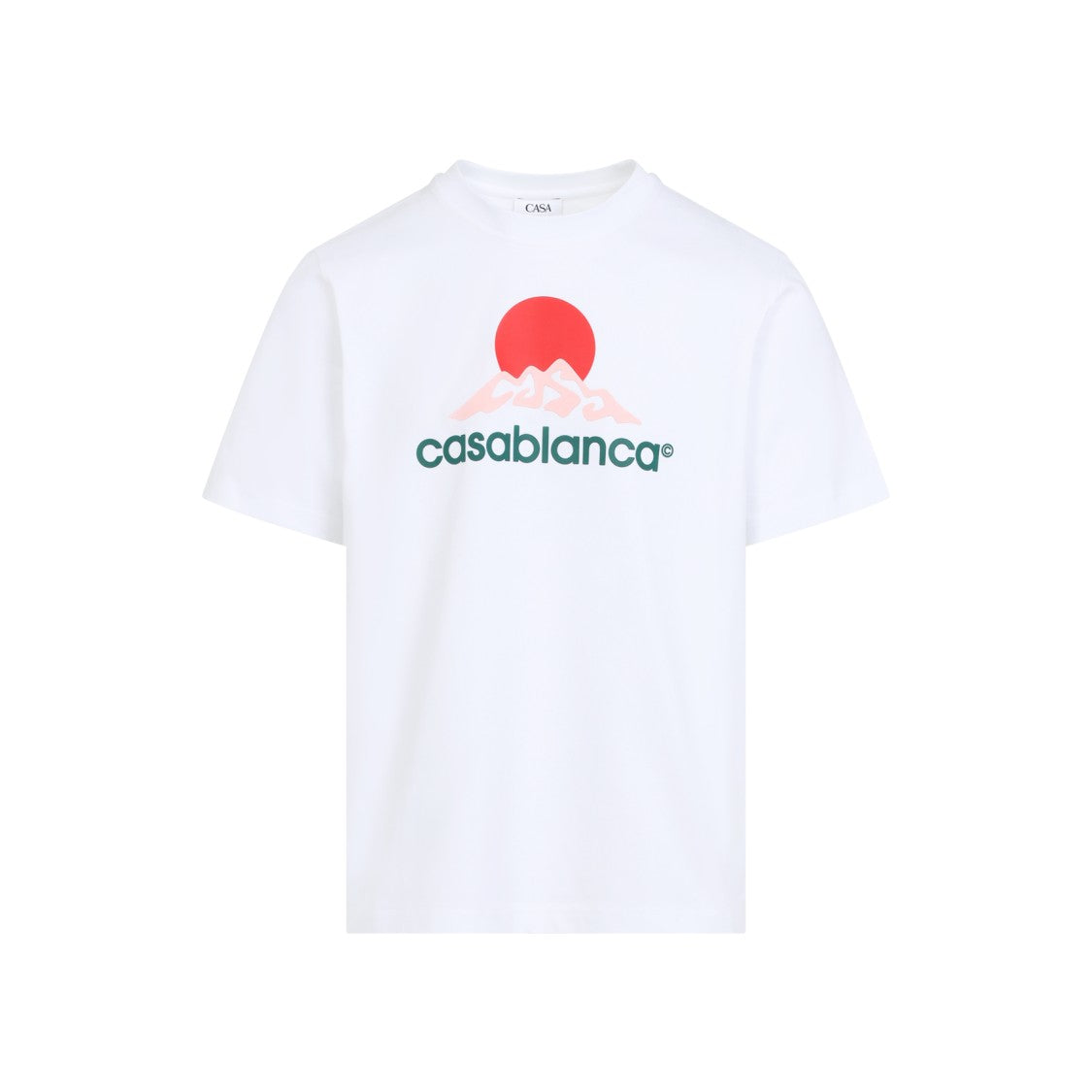 Casablanca White Organi Cotton Mountains T-Shirt