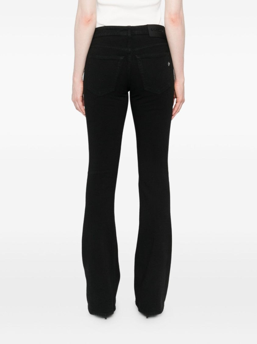 Dondup Fitted Flared Black Jeans