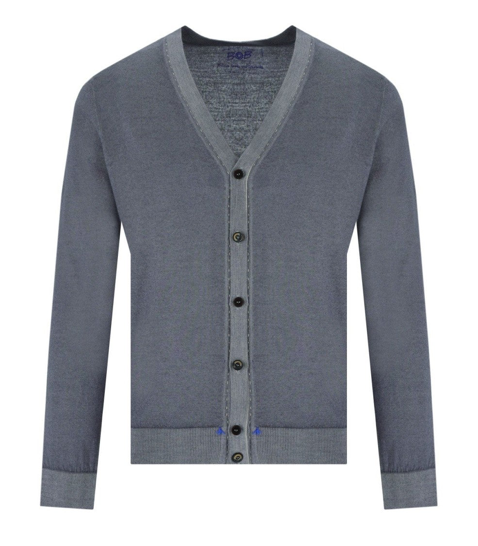 Bob Mendoza Steel Grey Cardigan
