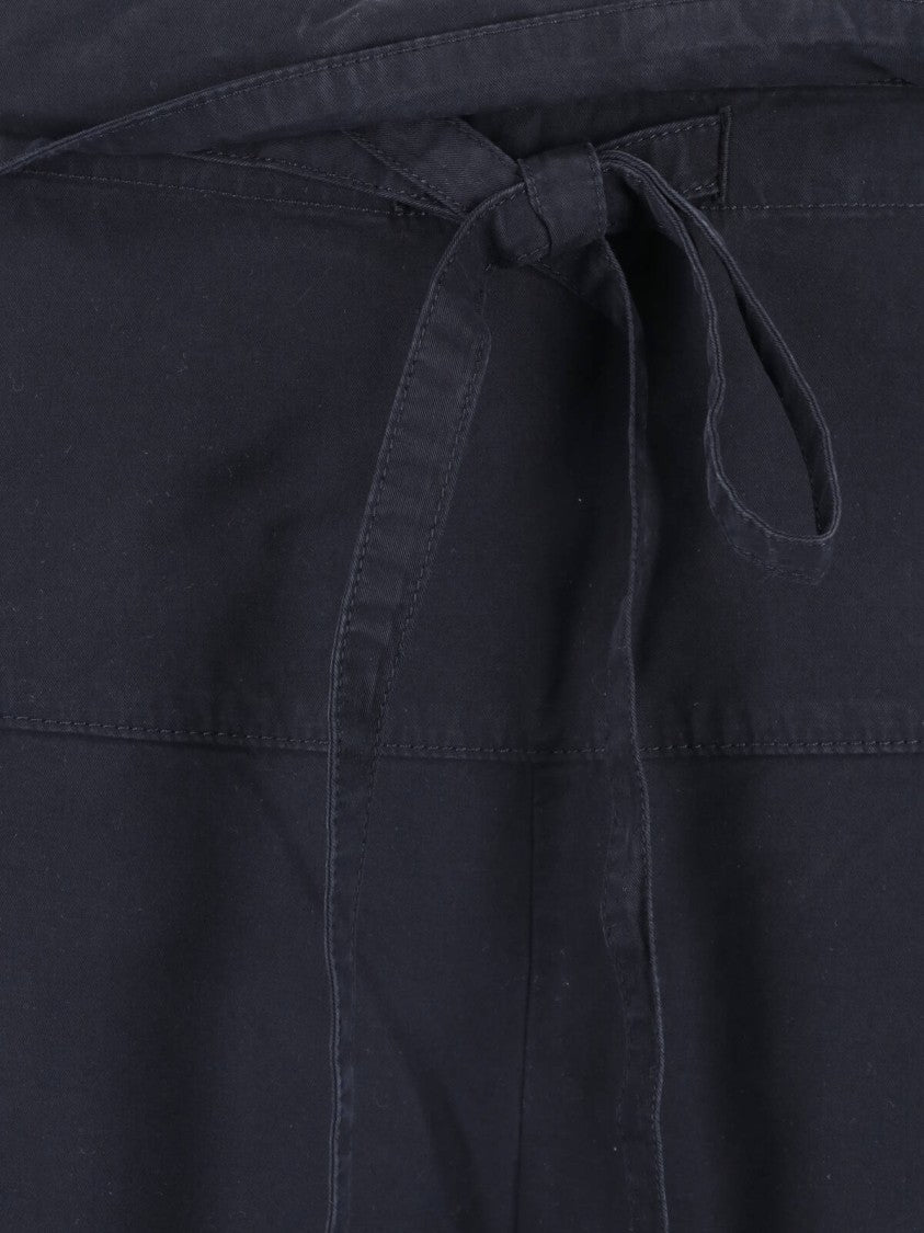 Matteau Wide-Leg Cropped Trousers With Self-Tie Belt