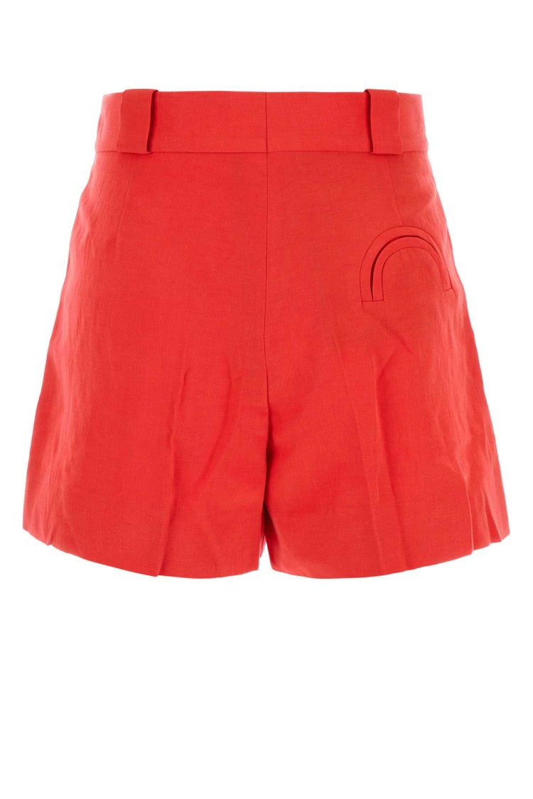 Blaze Coral Silk Blend Flica Selle Shorts