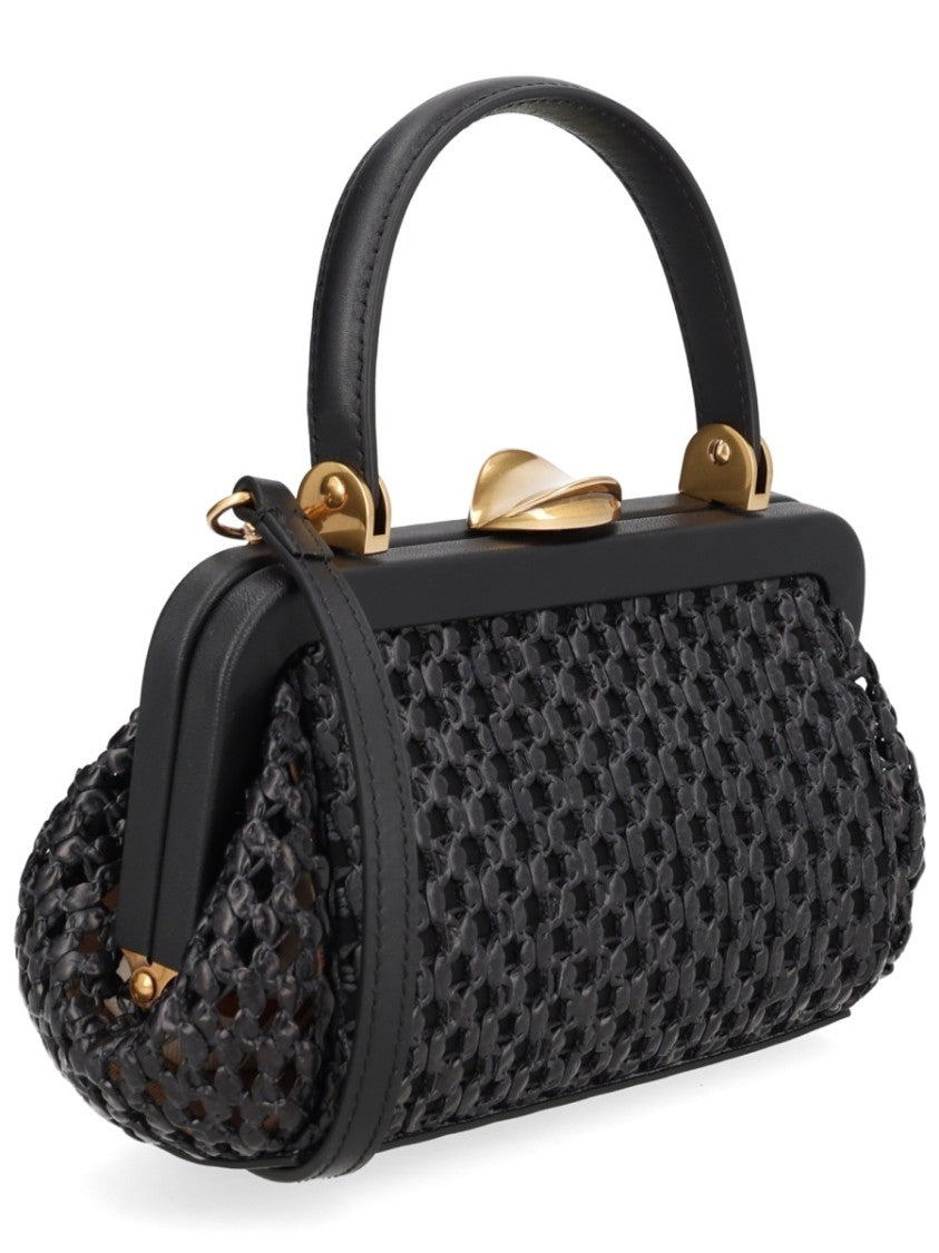 Cult Gaia Zuma Mini Woven Clasp Clutch