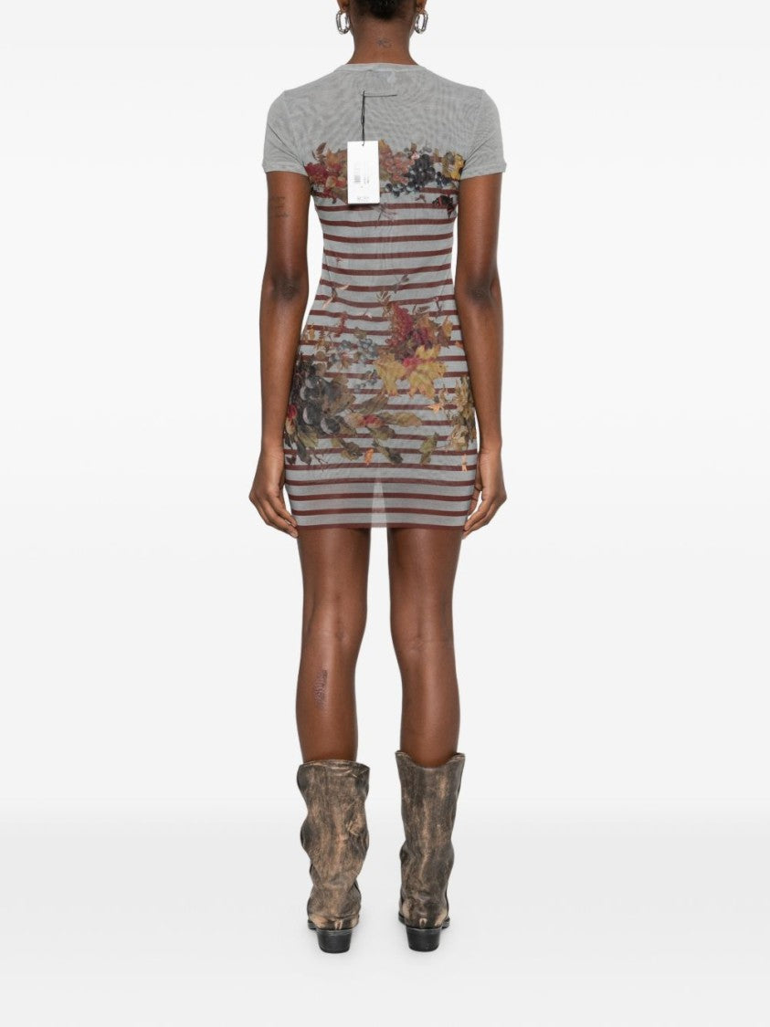 Jean Paul Gaultier Multicolour Silk And Nylon Mini Dress