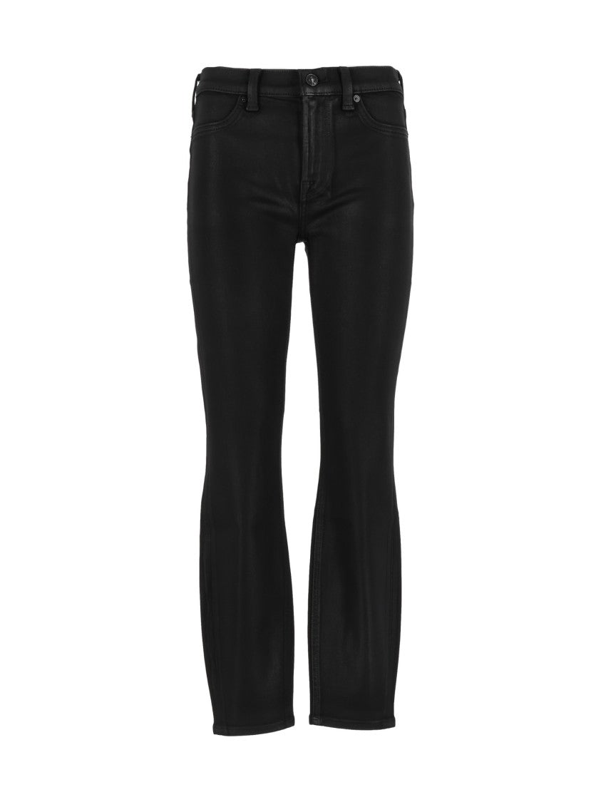 7 For All Mankind Black The Ankle Skinny Five-Pocket Skinny Jeans