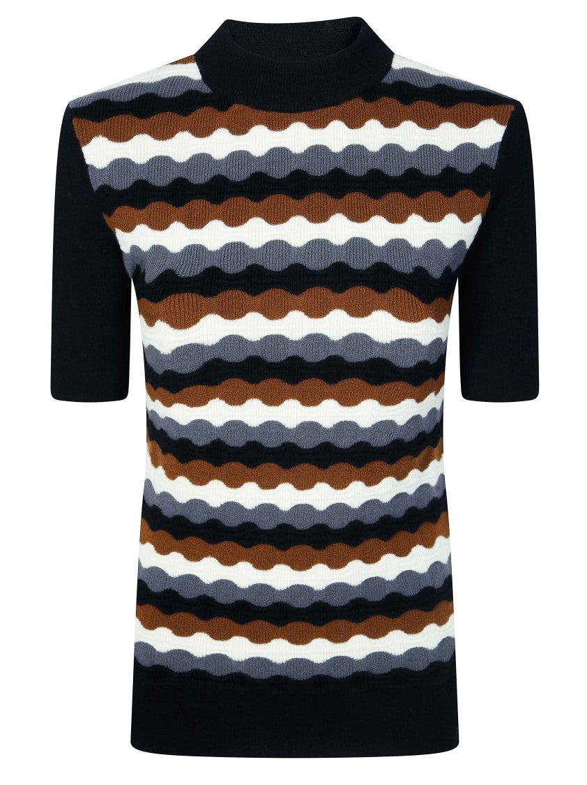 Marni Textured Knit Short-Sleeve Top