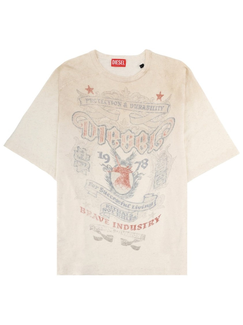 Diesel Alecy Vintage Graphic Cotton-Hemp T-Shirt