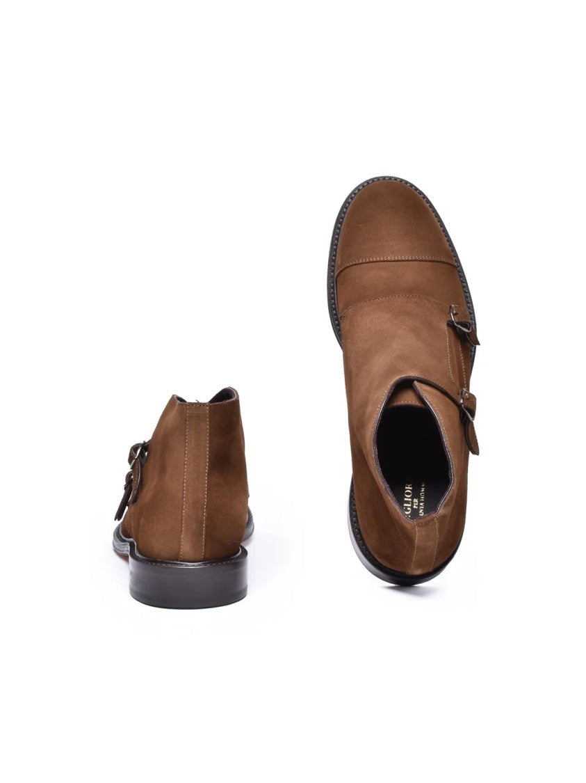 Migliore Brown Suede Leather Rubber Men's Ankle Boot