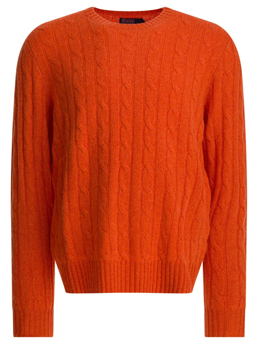 Polo Ralph Lauren Cable-Knit Cashmere Sweater With Classic Crew Neck
