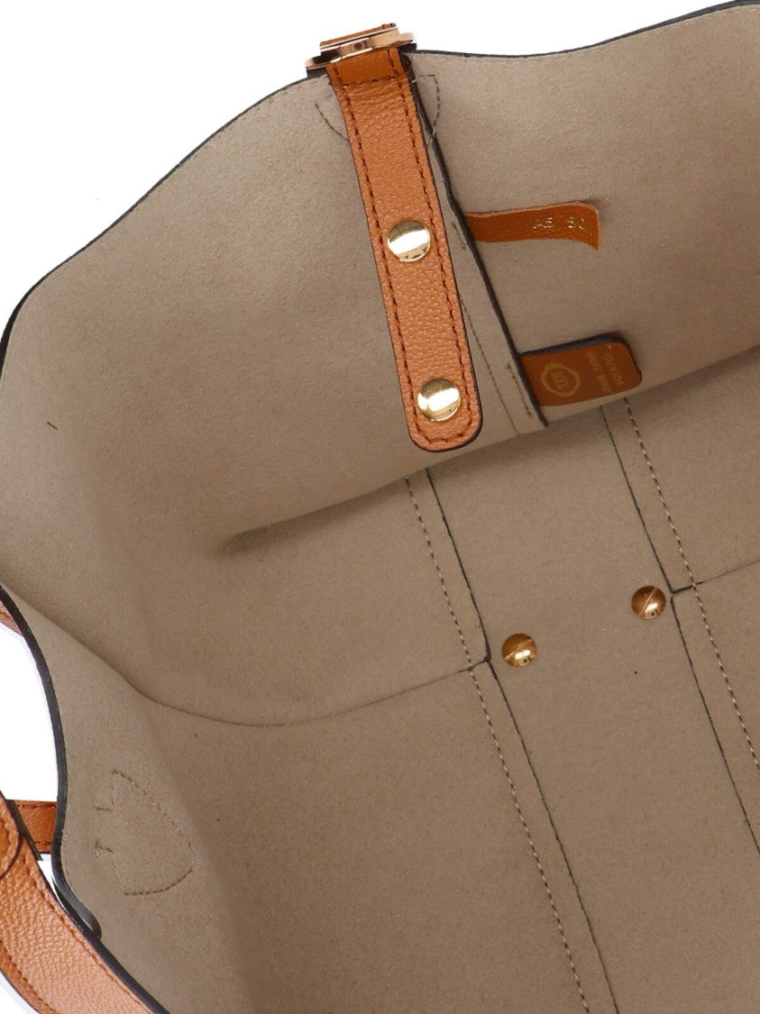 Tod's "T-Timeless" Mini Bag, In Brown Hammered Calfskin