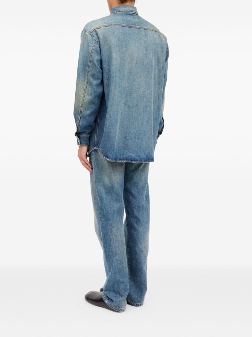 Mm6 By Maison Margiela Denim Shirt With Vintage Wash