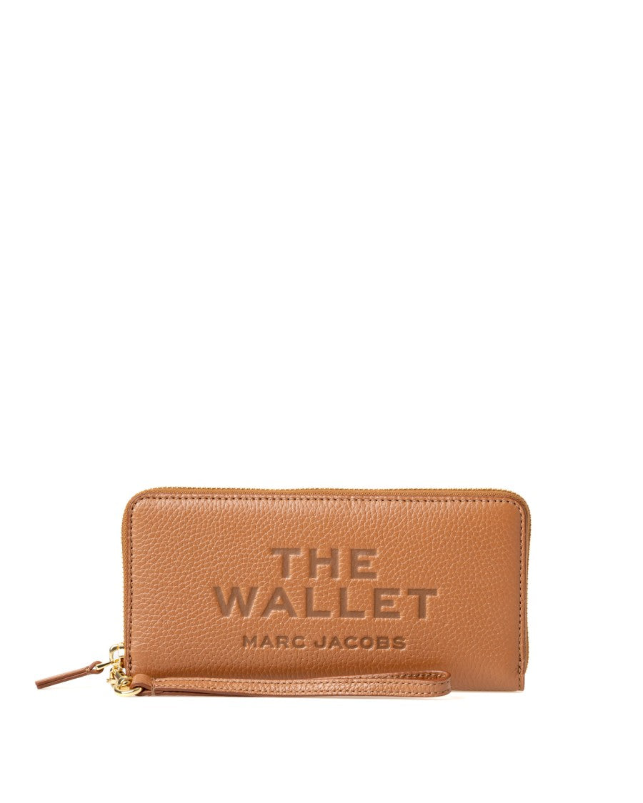 Marc Jacobs Textured Full-Grain Leather Continental Wallet With Wristlet Strap