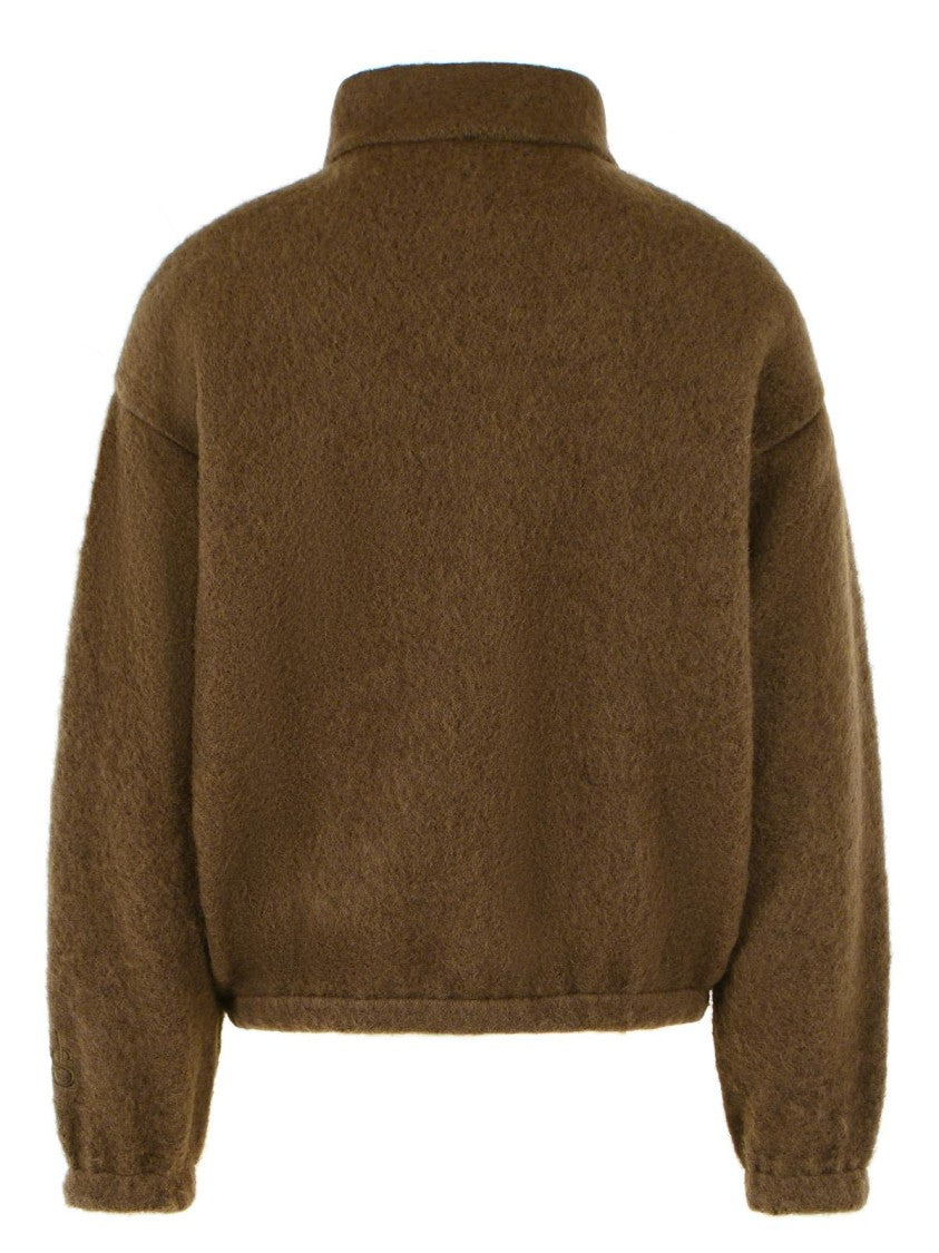 Jil Sander Brown Wool Fleece Sweatshirt