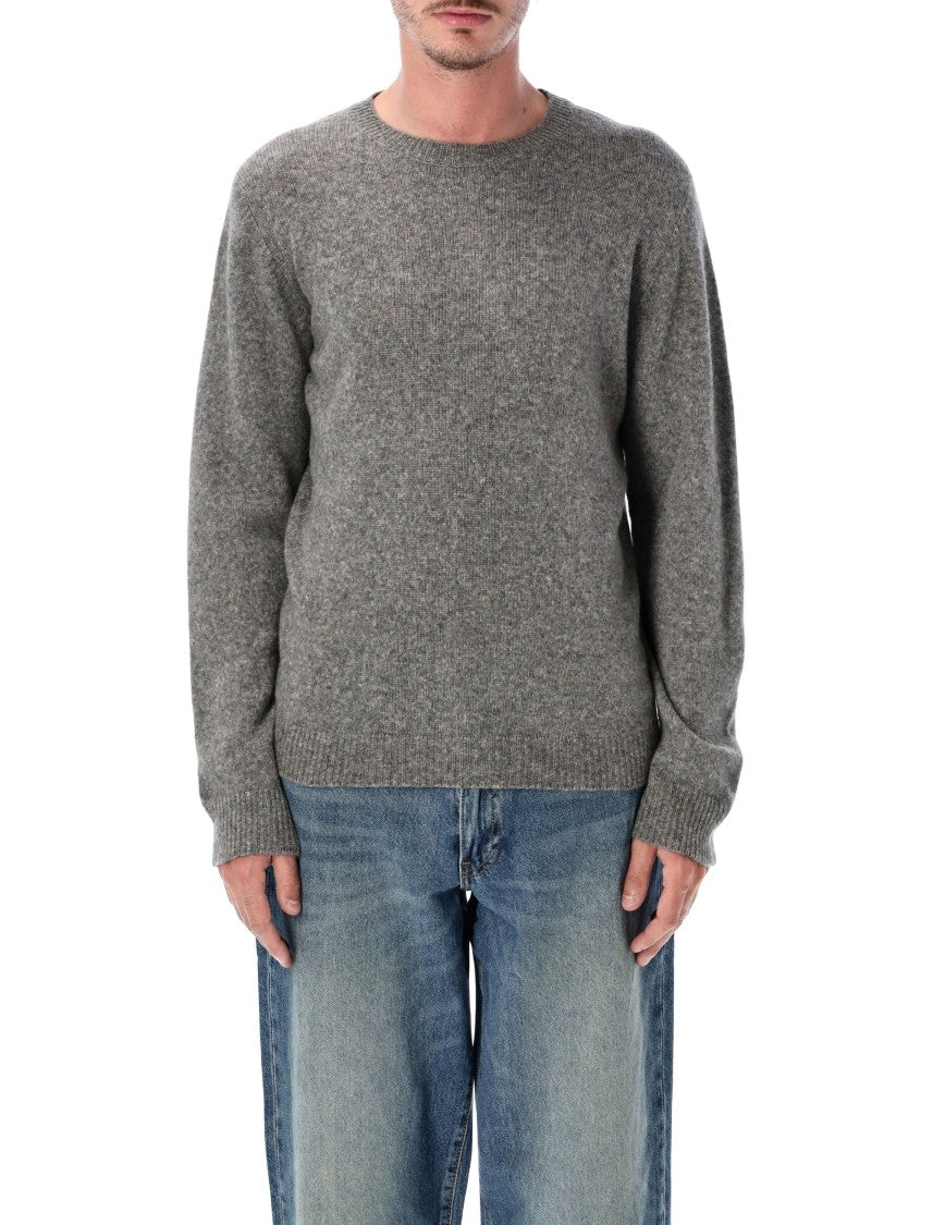 Roberto Collina Textured Knit Crewneck Sweater With Ribbed Details