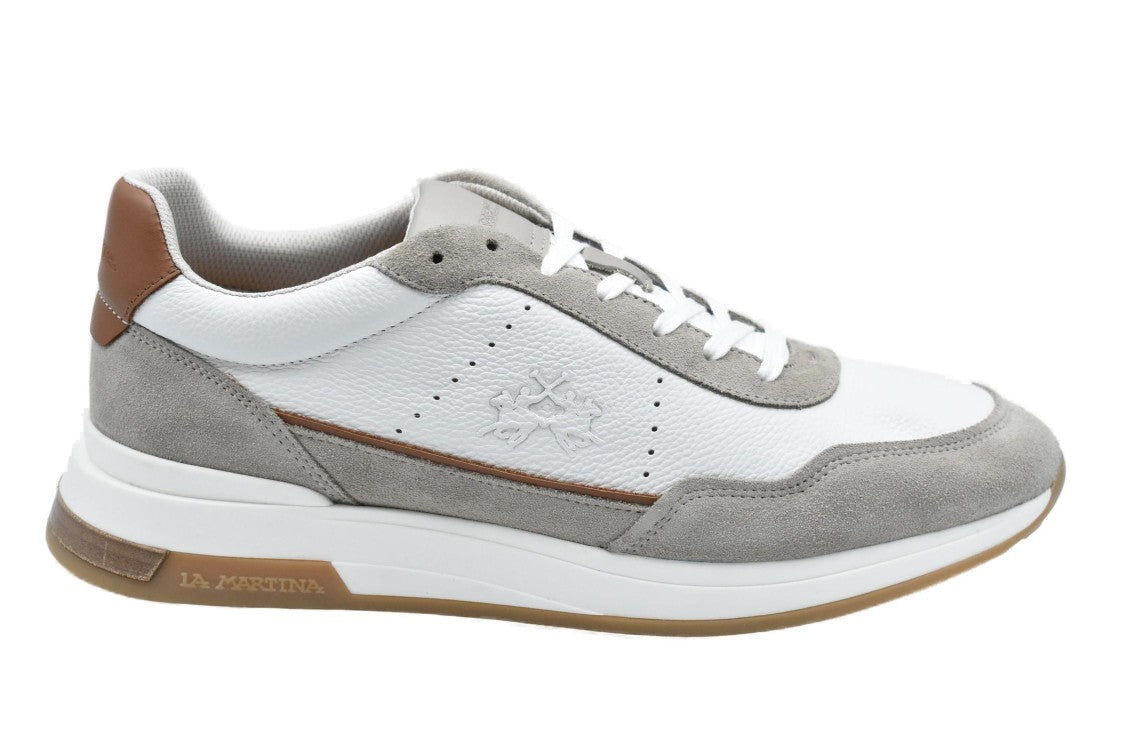 La Martina Low-Top Sneakers In Hand-Aged Leather