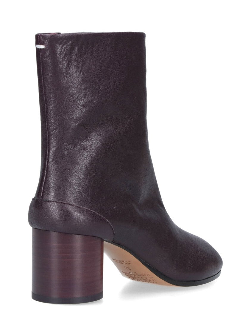Maison Margiela Split-Toe Dark Brown Leather Ankle Boots
