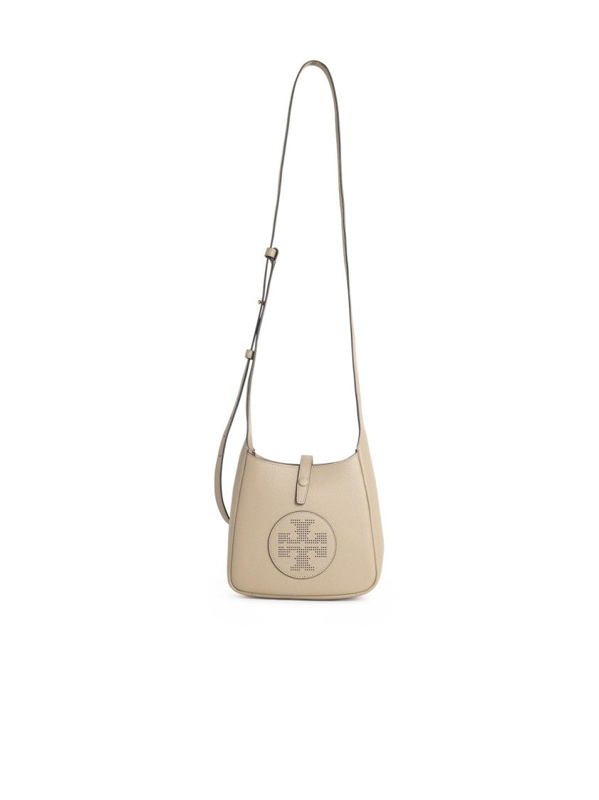Tory Burch 'Miller Swing' Medium 'Soft Cement' Leather Crossbody Bag