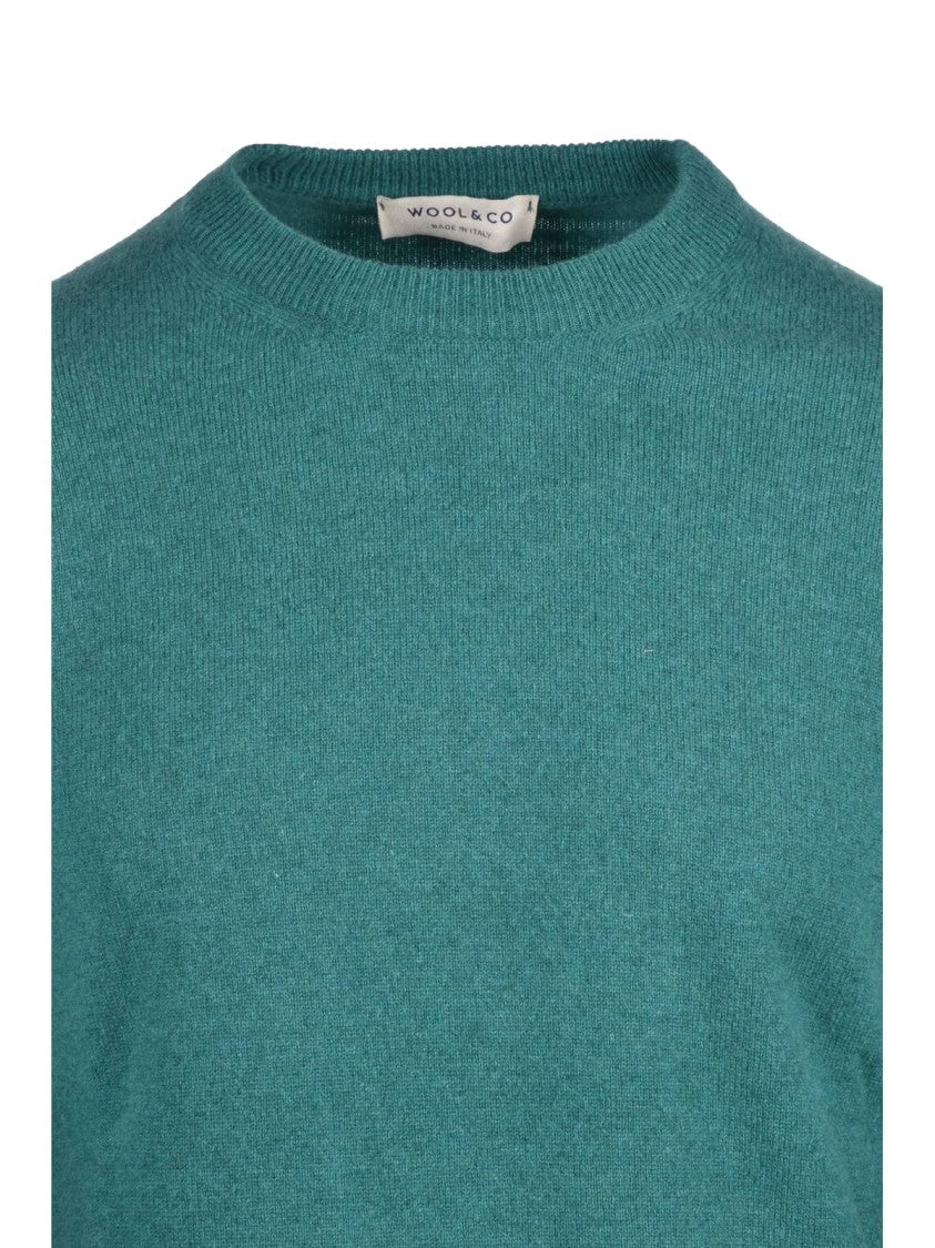 Wool & Co Crew Neck Pullover In Luxurious Cashmere And Wool Blend