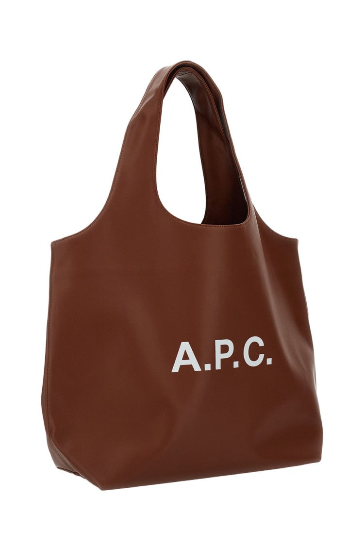 A.P.C. Structured Brown Handbag With Smooth Finish