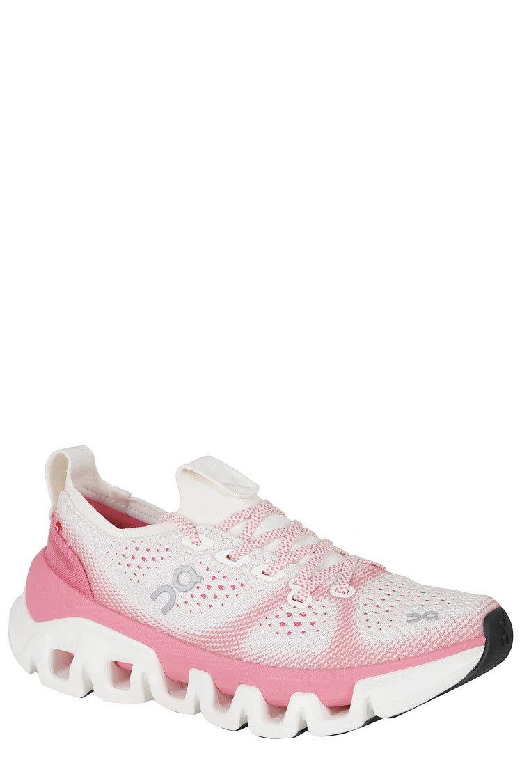 On Running Pink Cloud X Tempo Mesh Rubber Sole Nylon Sneakers