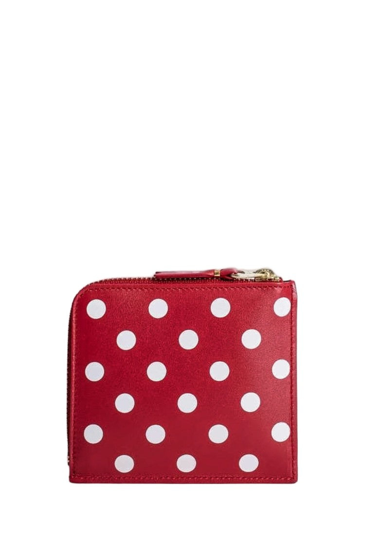 Comme Des Garçons Compact Red Leather Wallet