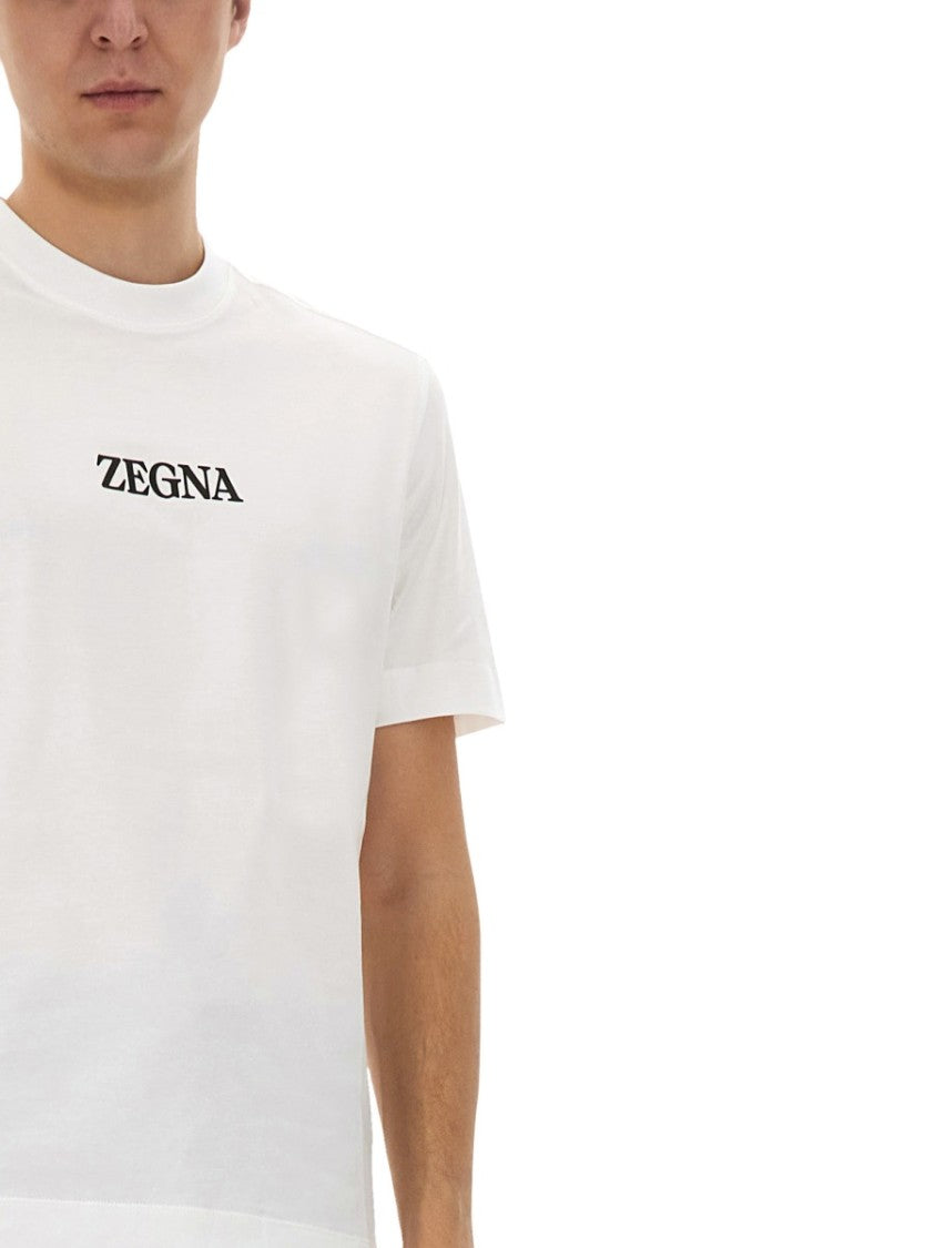 Zegna Tailored Jersey T-Shirt With Minimalist Design And Logo