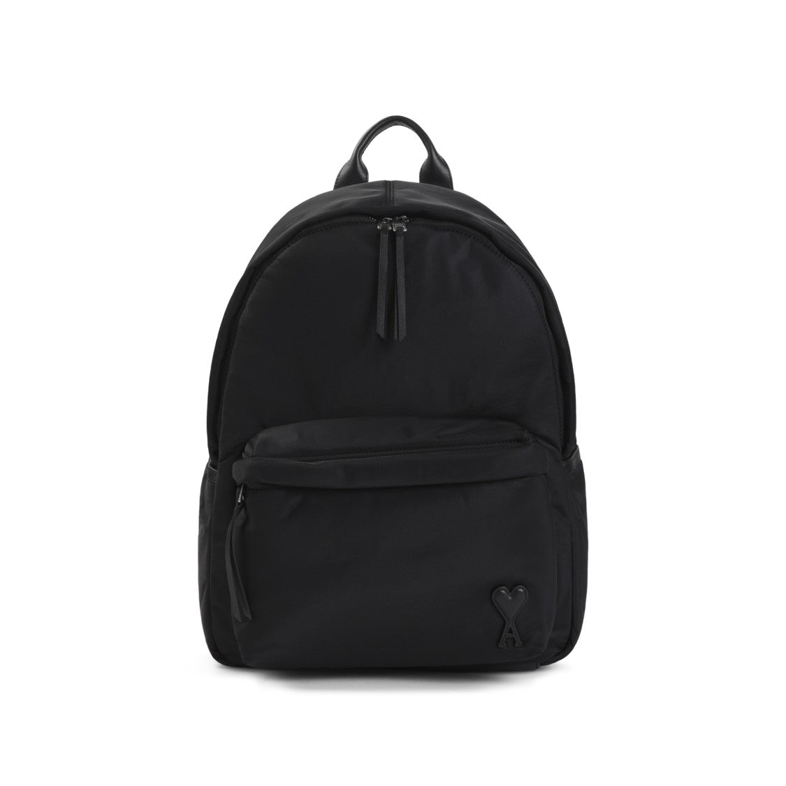 Ami Paris Black Polyamide Backpack With Subtle Logo