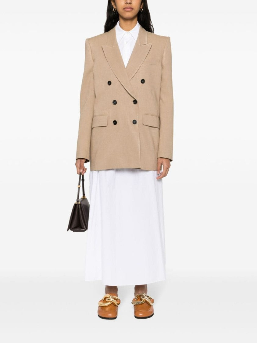 Msgm Light Brown Slub Texture Jacket