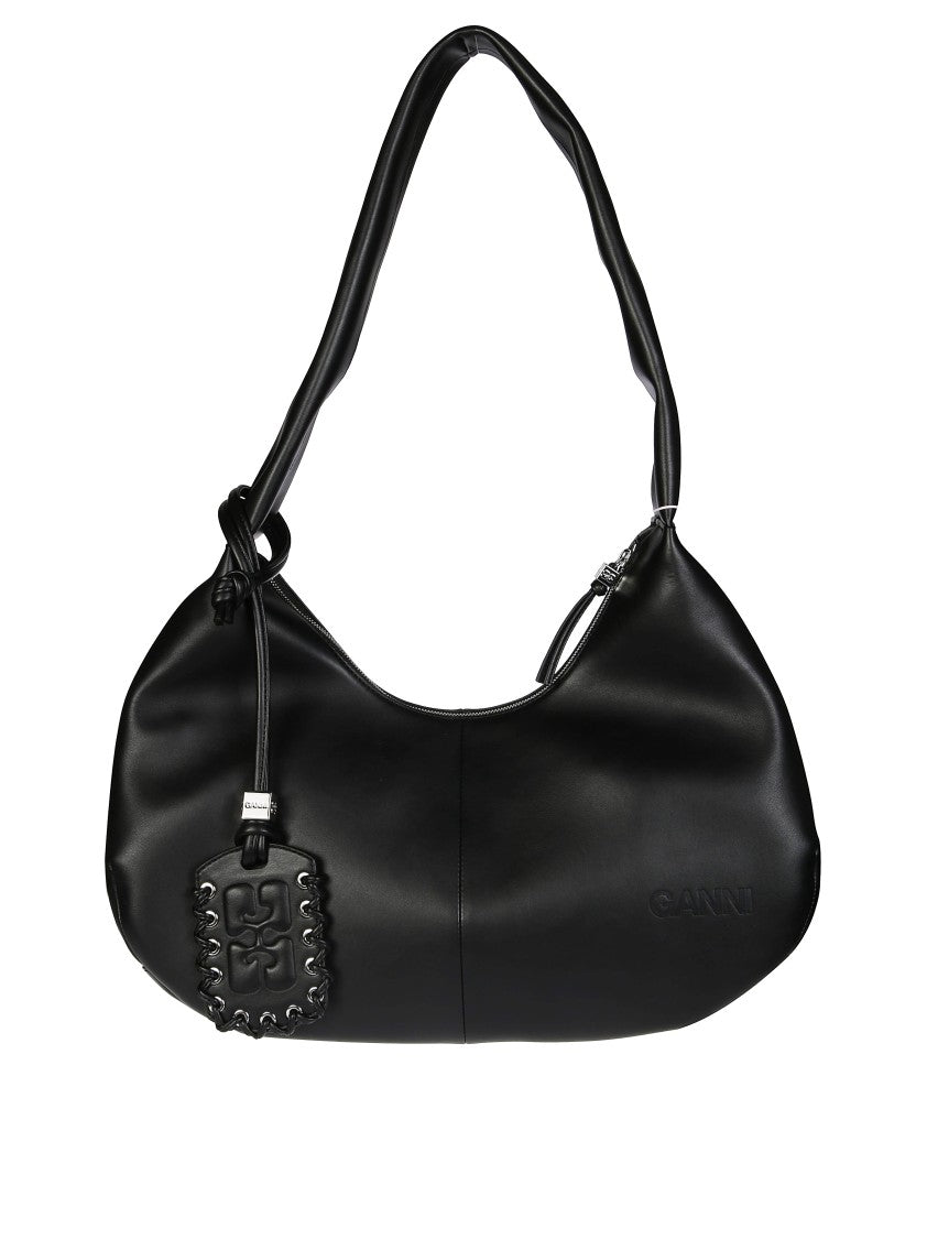 Ganni Medium Hobo Bag With Design