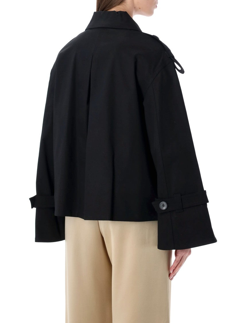 By Malene Birger Alisandra Oversized Cropped Trench Jacket